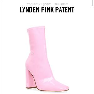 Steve Madden Lynden Pink Patent Ankle Boot